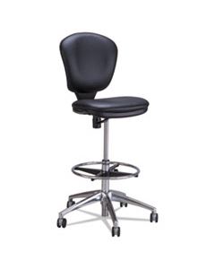 SAF3442BV METRO COLLECTION EXTENDED-HEIGHT CHAIR, SUPPORTS UP TO 250 LBS., BLACK SEAT/BLACK BACK, CHROME BASE