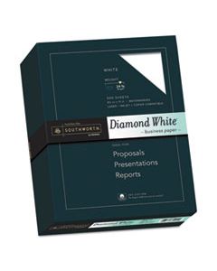 SOU3122410 25% COTTON DIAMOND WHITE BUSINESS PAPER, 95 BRIGHT, 24 LB, 8.5 X 11, 500/REAM