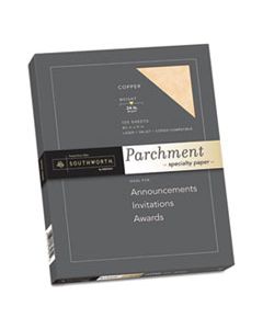 SOUP894CK336 PARCHMENT SPECIALTY PAPER, 24 LB, 8.5 X 11, COPPER, 100/PACK