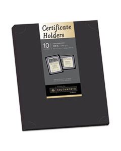 SOUPF18 CERTIFICATE HOLDER, BLACK, 105LB LINEN STOCK, 12 X 9 1/2, 10/PACK