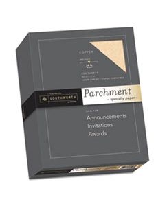 SOU894C PARCHMENT SPECIALTY PAPER, 24 LB, 8.5 X 11, COPPER, 500/BOX