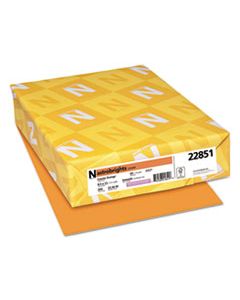 WAU22851 COLOR CARDSTOCK, 65LB, 8.5 X 11, COSMIC ORANGE, 250/PACK