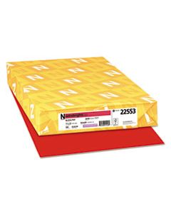 WAU22553 COLOR PAPER, 24LB, 11 X 17, RE-ENTRY RED, 500/REAM