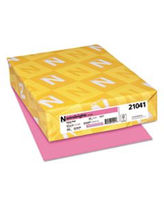 WAU21041 COLOR CARDSTOCK, 65LB, 8.5 X 11, PULSAR PINK, 250/PACK