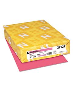 WAU22129 COLOR CARDSTOCK, 65LB, 8.5 X 11, PLASMA PINK, 250/PACK