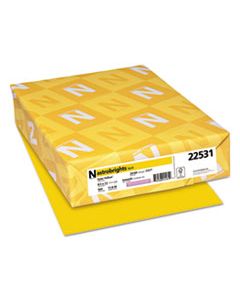 WAU22531 COLOR PAPER, 24LB, 8.5 X 11, SOLAR YELLOW, 500/REAM