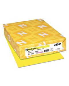 WAU21011 COLOR PAPER, 24LB, 8.5 X 11, LIFT-OFF LEMON, 500/REAM