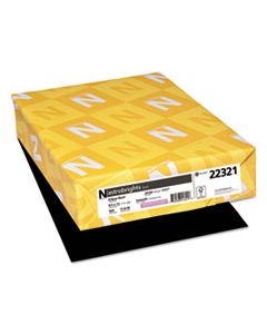 WAU22321 COLOR PAPER, 24LB, 8.5 X 11, ECLIPSE BLACK, 500/REAM