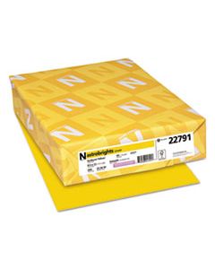 WAU22791 COLOR CARDSTOCK, 65LB, 8.5 X 11, SUNBURST YELLOW, 250/PACK