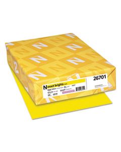 WAU26701 EXACT BRIGHTS PAPER, 20LB, 8.5 X 11, BRIGHT YELLOW, 500/REAM