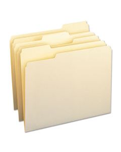 SMD11928 MANILA FILE FOLDERS, 1/3-CUT TABS, LETTER SIZE, 24/PACK