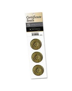 SOU99294 CERTIFICATE SEALS, 1.75" DIA., GOLD, 3/SHEET, 5 SHEETS/PACK