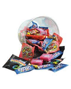 OFX00067 CANDY TUBS, GENERATIONS MIX, INDIVIDUALLY WRAPPED, 16 OZ RESEALABLE PLASTIC TUB