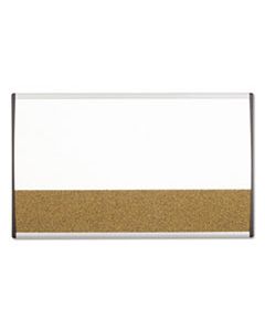 QRTARCCB3018 MAGNETIC DRY-ERASE/CORK BOARD, 18 X 30, WHITE SURFACE, SILVER ALUMINUM FRAME