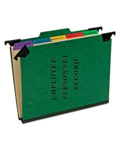 PFXSER2GR HANGING STYLE PERSONNEL FOLDERS, 1/3-CUT TABS, CENTER POSITION, LETTER SIZE, GREEN