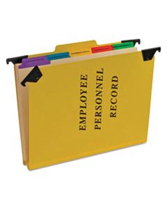 PFXSER2YEL HANGING STYLE PERSONNEL FOLDERS, 1/3-CUT TABS, CENTER POSITION, LETTER SIZE, YELLOW