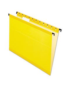 PFX615215YEL SUREHOOK HANGING FOLDERS, LETTER SIZE, 1/5-CUT TAB, YELLOW, 20/BOX