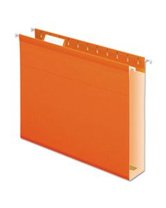 PFX4152X2ORA EXTRA CAPACITY REINFORCED HANGING FILE FOLDERS WITH BOX BOTTOM, LETTER SIZE, 1/5-CUT TAB, ORANGE, 25/BOX