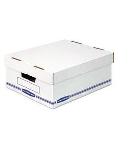 FEL4662301 ORGANIZER STORAGE BOXES, LARGE, 12.75" X 16.5" X 6.5", WHITE/BLUE, 12/CARTON