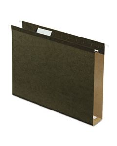 PFX4152X2 EXTRA CAPACITY REINFORCED HANGING FILE FOLDERS WITH BOX BOTTOM, LETTER SIZE, 1/5-CUT TAB, STANDARD GREEN, 25/BOX