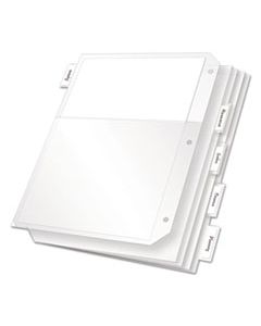 CRD84010 POLY RING BINDER POCKETS, 11 X 8 1/2, CLEAR, 5/PACK