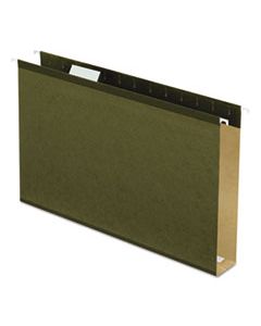 PFX4153X2 EXTRA CAPACITY REINFORCED HANGING FILE FOLDERS WITH BOX BOTTOM, LEGAL SIZE, 1/5-CUT TAB, STANDARD GREEN, 25/BOX