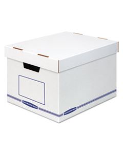 FEL4662401 ORGANIZER STORAGE BOXES, X-LARGE, 12.75" X 16.5" X 10.5", WHITE/BLUE, 12/CARTON