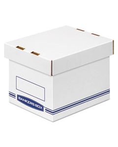 FEL4662101 ORGANIZER STORAGE BOXES, SMALL, 6.25" X 8.13" X 6.5", WHITE/BLUE, 12/CARTON