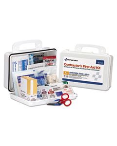 FAO90753 CONTRACTOR ANSI CLASS A+ FIRST AID KIT FOR 25 PEOPLE, 128 PIECES