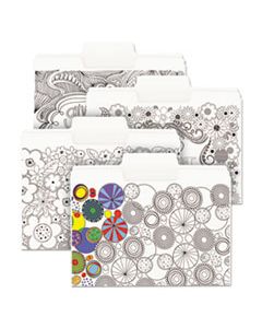 SMD11649 SUPERTAB COLORING FILE FOLDERS, 1/3-CUT TABS, LETTER SIZE, WHITE, 24/PACK