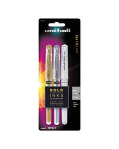 SAN1919997 IMPACT BOLD STICK GEL PEN, 1MM, ASSORTED MARVELOUS METALLIC INK/BARREL, 3/SET