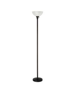 ALELMPF72B FLOOR LAMP, 71" HIGH, TRANSLUCENT PLASTIC SHADE, 11.25"W X 11.25"D X 71"H, MATTE BLACK