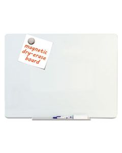 BVCGL070101 MAGNETIC GLASS DRY ERASE BOARD, OPAQUE WHITE, 36 X 24