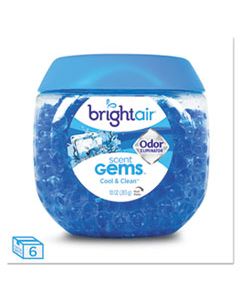 BRI900228CT SCENT GEMS ODOR ELIMINATOR, COOL AND CLEAN, BLUE, 10 OZ, 6/CARTON