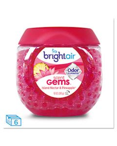 BRI900229CT SCENT GEMS ODOR ELIMINATOR, ISLAND NECTAR AND PINEAPPLE, PINK, 10 OZ, 6/CARTON