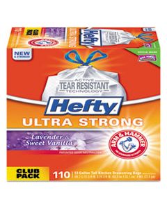 PCTE84561 ULTRA STRONG SCENTED TALL WHITE KITCHEN BAGS, 13 GAL, 0.9 MIL, 23.75" X 24.88", WHITE, 110/BOX