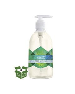 SEV44729CT NATURAL HAND WASH, FREE & CLEAN, UNSCENTED, 12 OZ PUMP BOTTLE, 8/CARTON