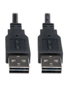 TRPUR020006 UNIVERSAL REVERSIBLE USB 2.0 CABLE, REVERSIBLE A TO REVERSIBLE A (M/M), 6 FT.