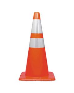 TCO25900 TRAFFIC CONE, 28H X 14W X 14D, ORANGE/SILVER