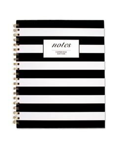 MEA59010 BLACK & WHITE STRIPED HARDCOVER NOTEBOOK, 1 SUBJECT, WIDE/LEGAL RULE, BLACK/WHITE STRIPES COVER, 11 X 8.88, 80 SHEETS