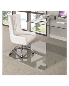 DEFCMG70434450 PREMIUM GLASS ALL DAY USE CHAIR MAT - ALL FLOOR TYPES, 44 X 50, RECTANGULAR, CLEAR