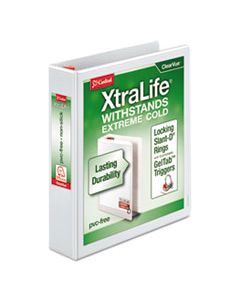 CRD26310 XTRALIFE CLEARVUE NON-STICK LOCKING SLANT-D RING BINDER, 3 RINGS, 1.5" CAPACITY, 11 X 8.5, WHITE