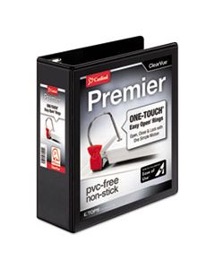 CRD10331 PREMIER EASY OPEN CLEARVUE LOCKING SLANT-D RING BINDER, 3 RINGS, 3" CAPACITY, 11 X 8.5, BLACK