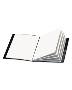 CRD50232 SHOWFILE DISPLAY BOOK W/CUSTOM COVER POCKET, 24 LETTER-SIZE SLEEVES, BLACK