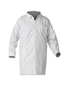 KCC44452 A40 LIQUID AND PARTICLE PROTECTION LAB COATS, MEDIUM, WHITE, 30/CARTON