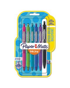 PAP1945916 INKJOY 300 RT FASHION WRAP BALLPOINT PEN, 1MM, ASSORTED INK/BARREL, 6/PACK