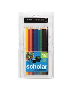 SAN92804 SCHOLAR COLORED PENCIL SET, 3 MM, 2B (#2), ASSORTED LEAD/BARREL COLORS, DOZEN