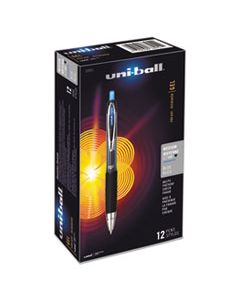 SAN33951 SIGNO 207 RETRACTABLE GEL PEN, 0.7MM, BLUE INK, SMOKE/BLACK/BLUE BARREL, DOZEN