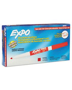 SAN86002 LOW-ODOR DRY-ERASE MARKER, FINE BULLET TIP, RED, DOZEN