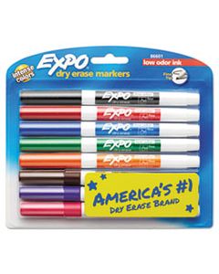 SAN86601 LOW-ODOR DRY-ERASE MARKER, FINE BULLET TIP, ASSORTED COLORS, 8/SET